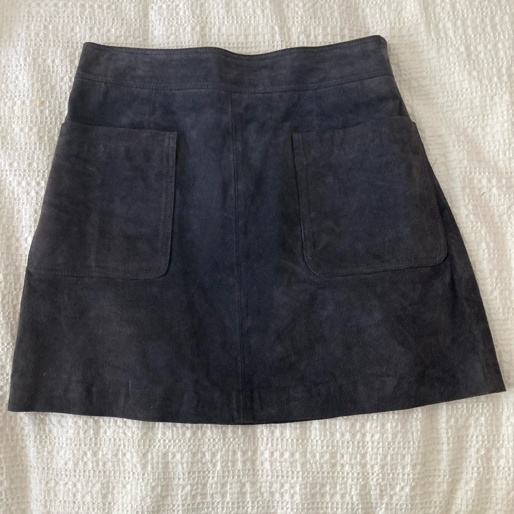 Navy blue suede miniskirt by bagatelle
